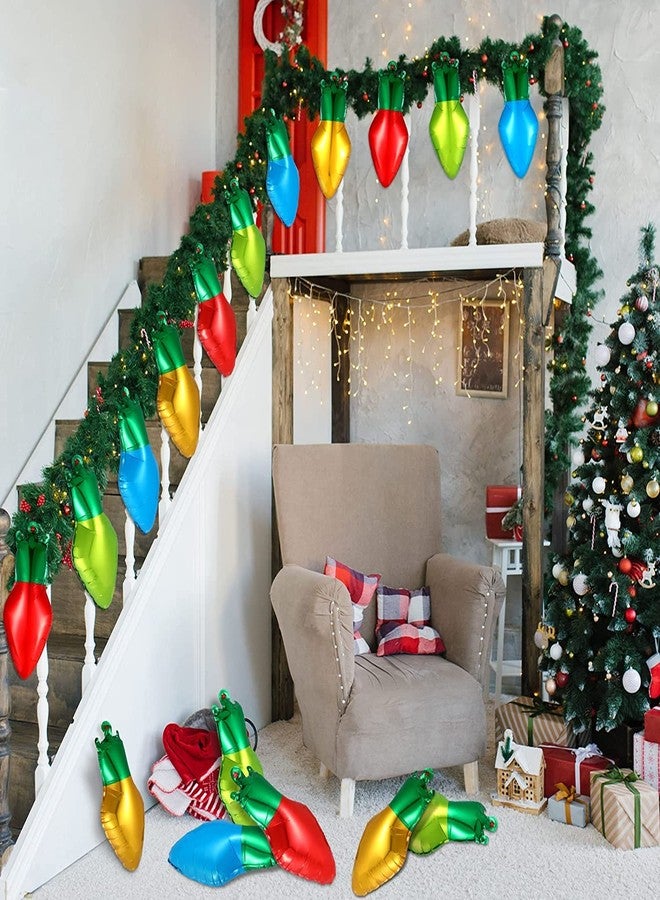 Atpata Funky Festive Lights Blub shape Foil Balloons (Pack of 8pcs.) for Festive Lighting Theme Party Decorations - Image 2